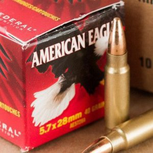 5.7X28MM FEDERAL AMERICAN EAGLE 40 GRAIN TMJ (500 ROUNDS) - Image 3